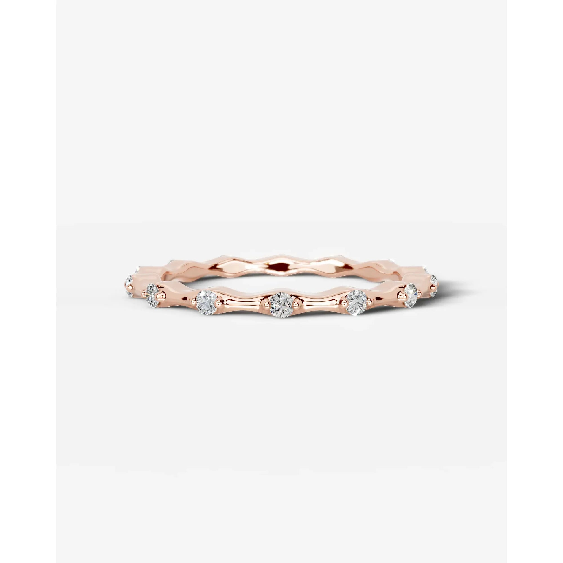 McKay Lab Grown Round Diamond Wedding Ring - Rose Gold - 18K - 6ct