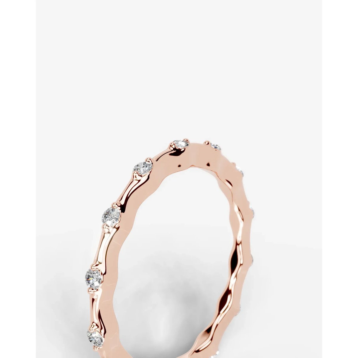 McKay Lab Grown Round Diamond Wedding Ring - Rose Gold