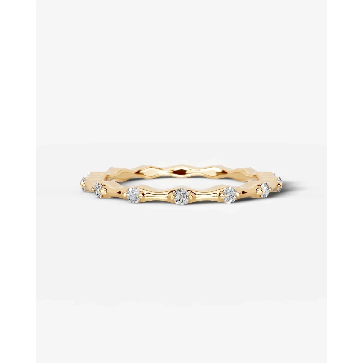 McKay Lab Grown Round Diamond Wedding Ring - Yellow Gold