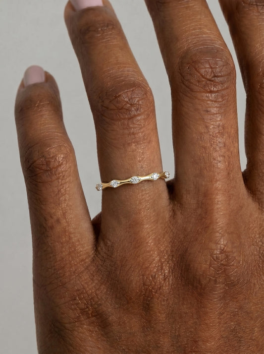 McKay Lab Grown Round Diamond Wedding Ring - Yellow Gold - 18K - 5ct
