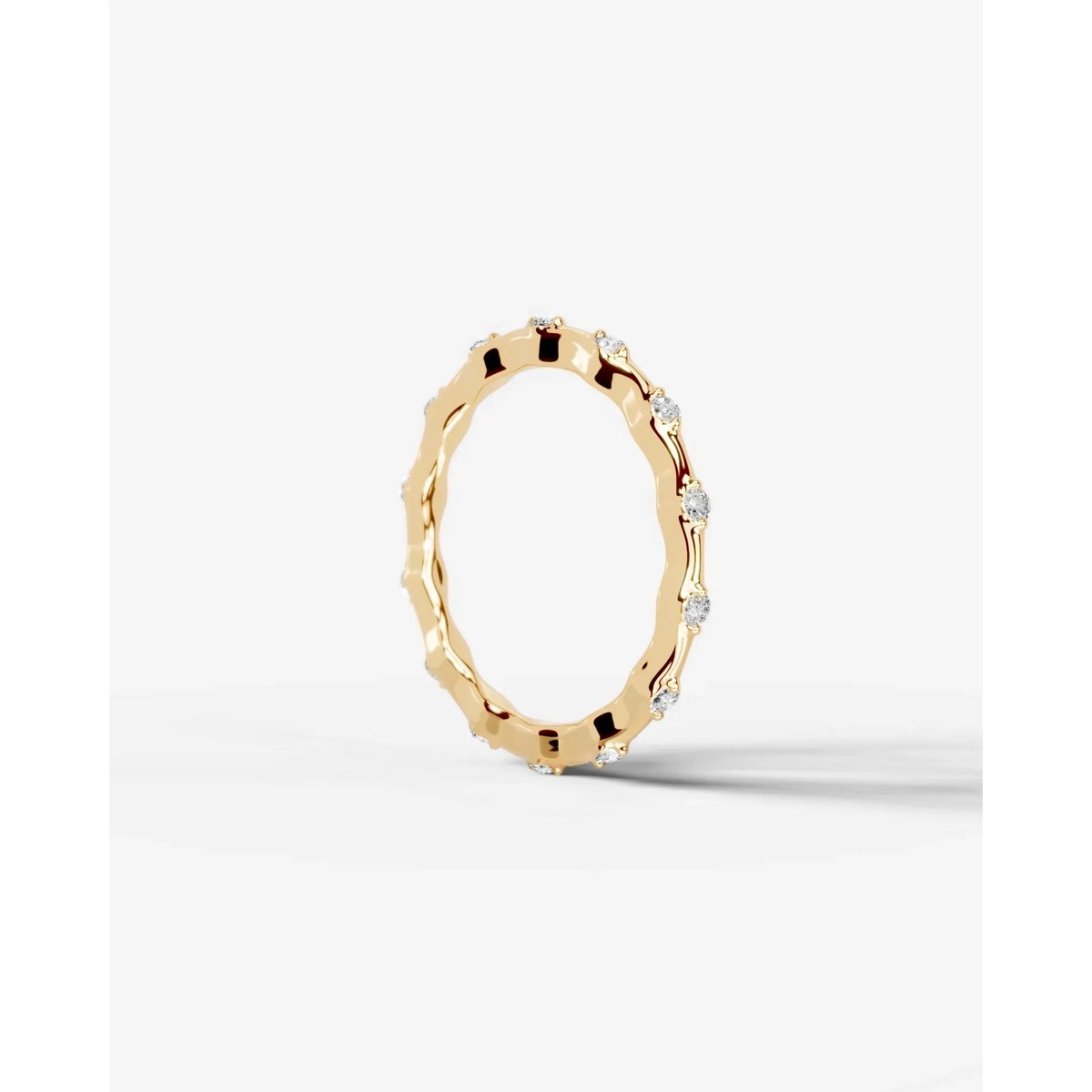 McKay Lab Grown Round Diamond Wedding Ring - Yellow Gold