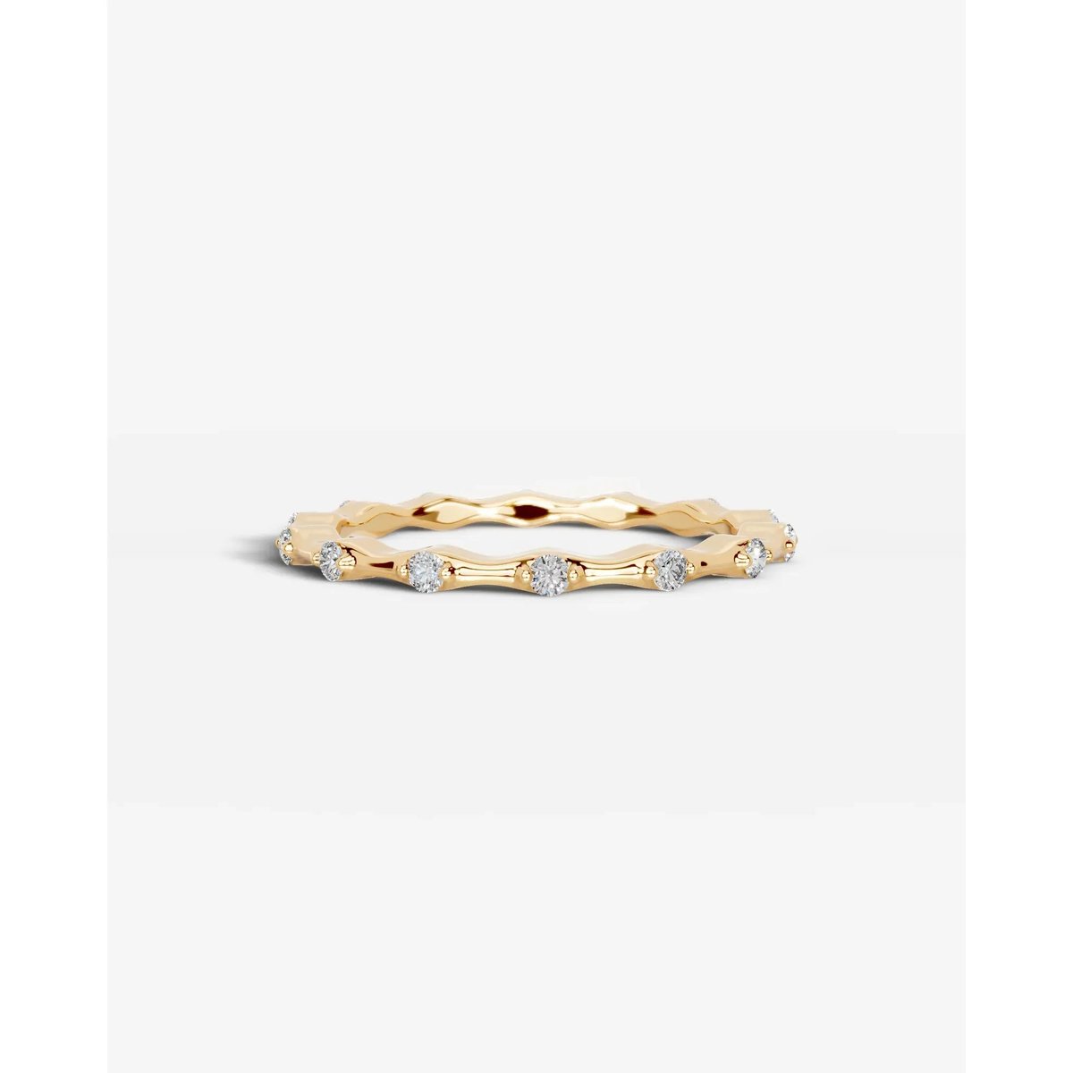 McKay Lab Grown Round Diamond Wedding Ring - Yellow Gold