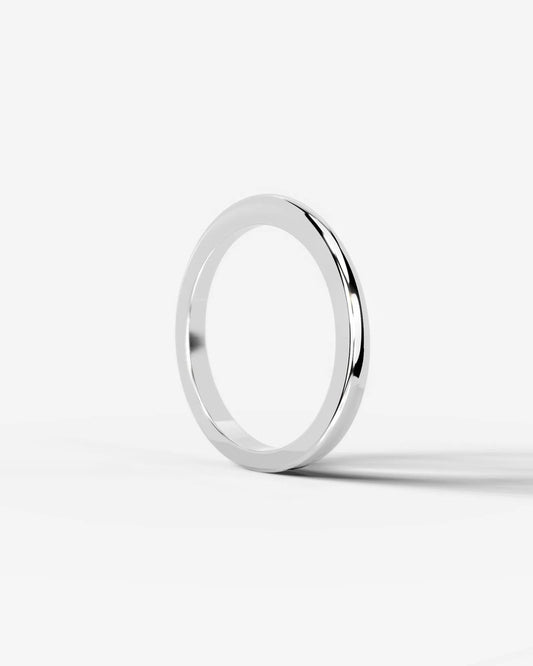 Mens Classic Wedding Ring Lab Grown Diamond Wedding Ring - White Gold