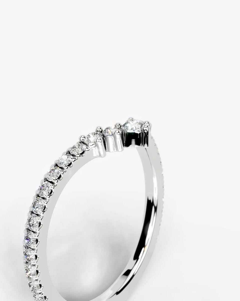 Mia Lab Grown Round Diamond Wedding Ring - Platinum
