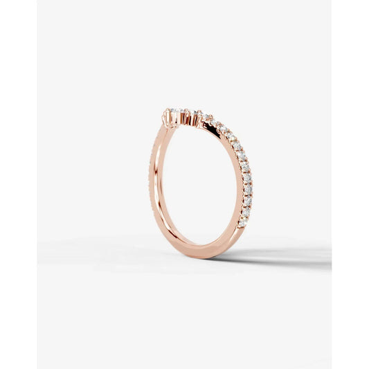 Mia Lab Grown Round Diamond Wedding Ring - Rose Gold