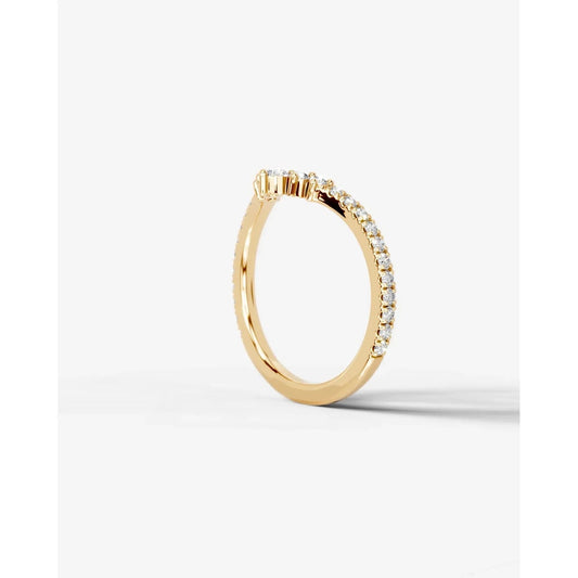 Mia Lab Grown Round Diamond Wedding Ring - Yellow Gold