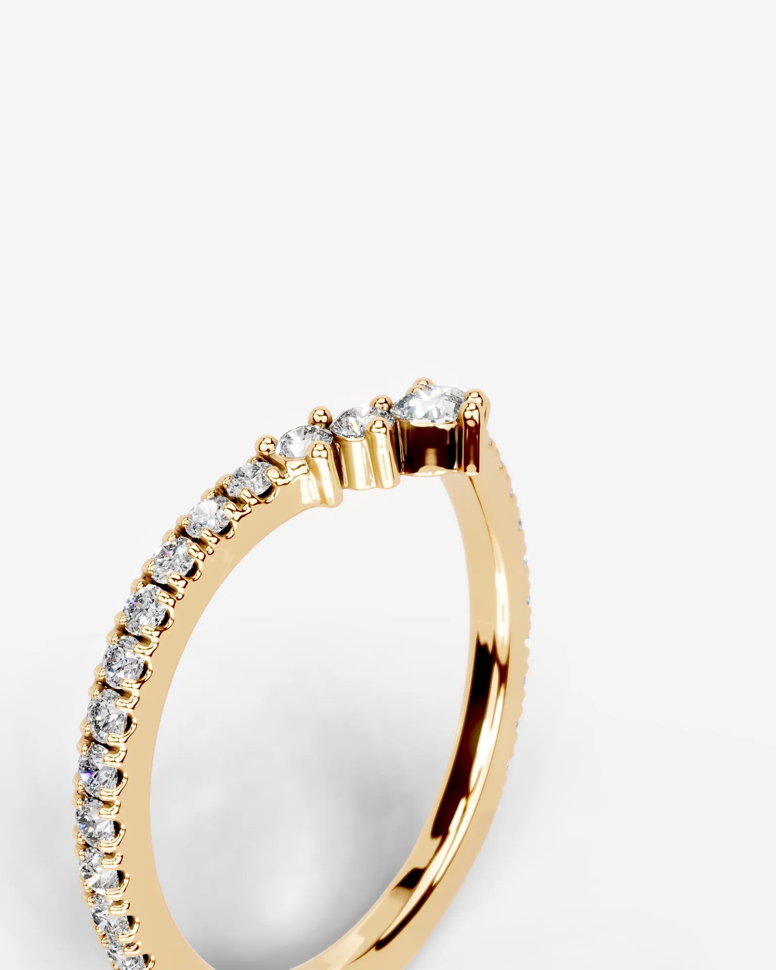 Mia Lab Grown Round Diamond Wedding Ring - Yellow Gold - 18K - 4ct