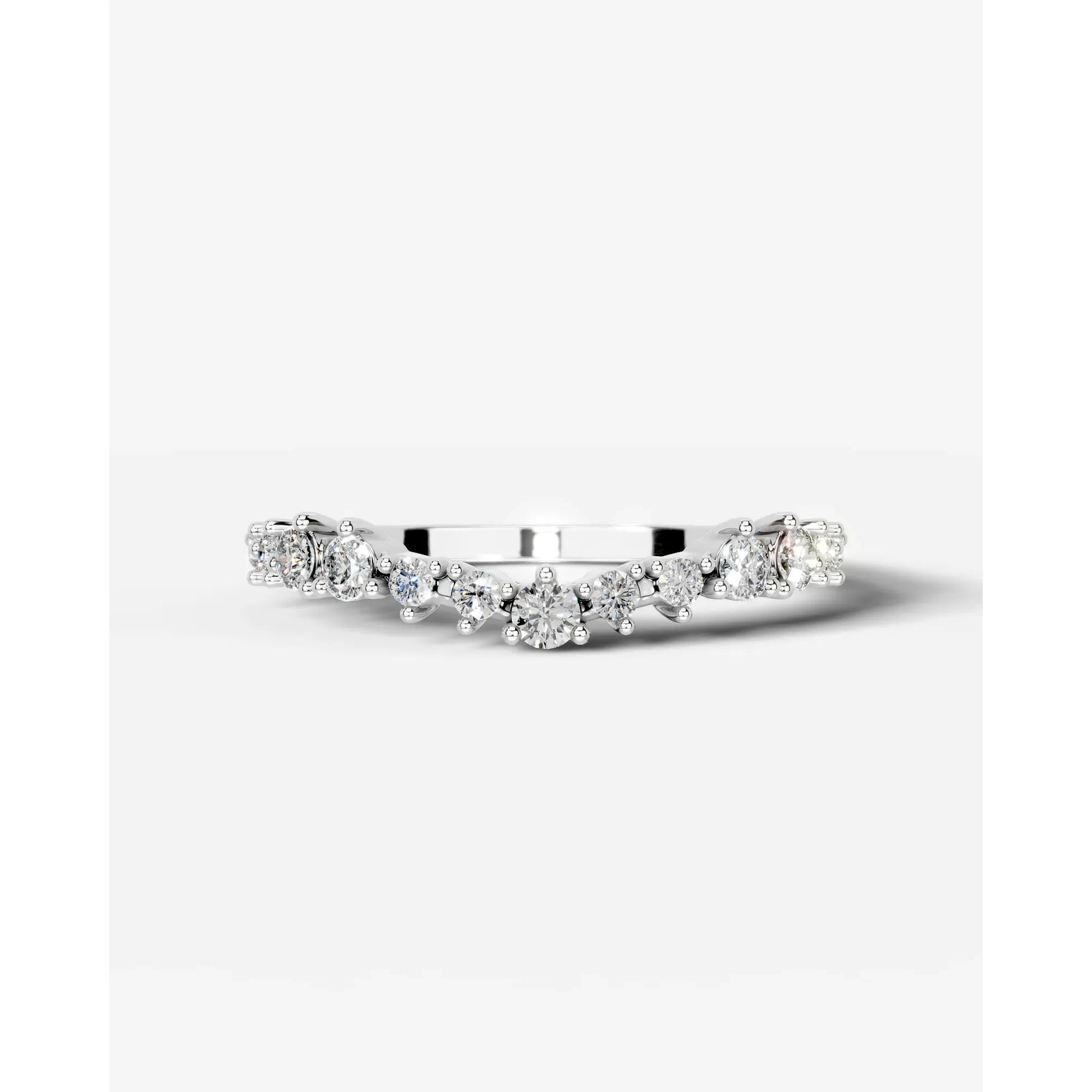 Millicent Lab Grown Round Diamond Wedding Ring - White Gold - 18K - 6ct