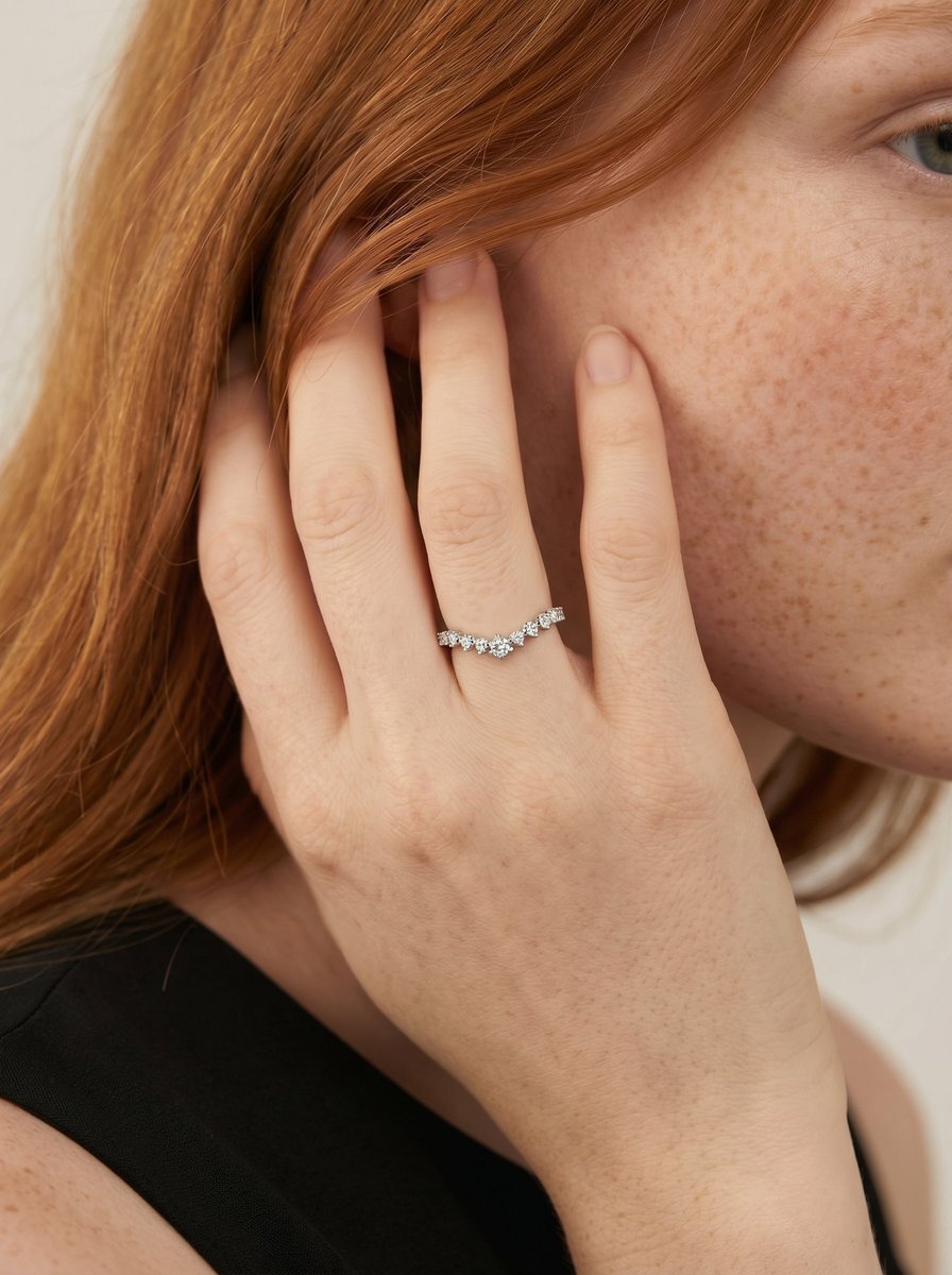 Millicent Lab Grown Round Diamond Wedding Ring - Platinum