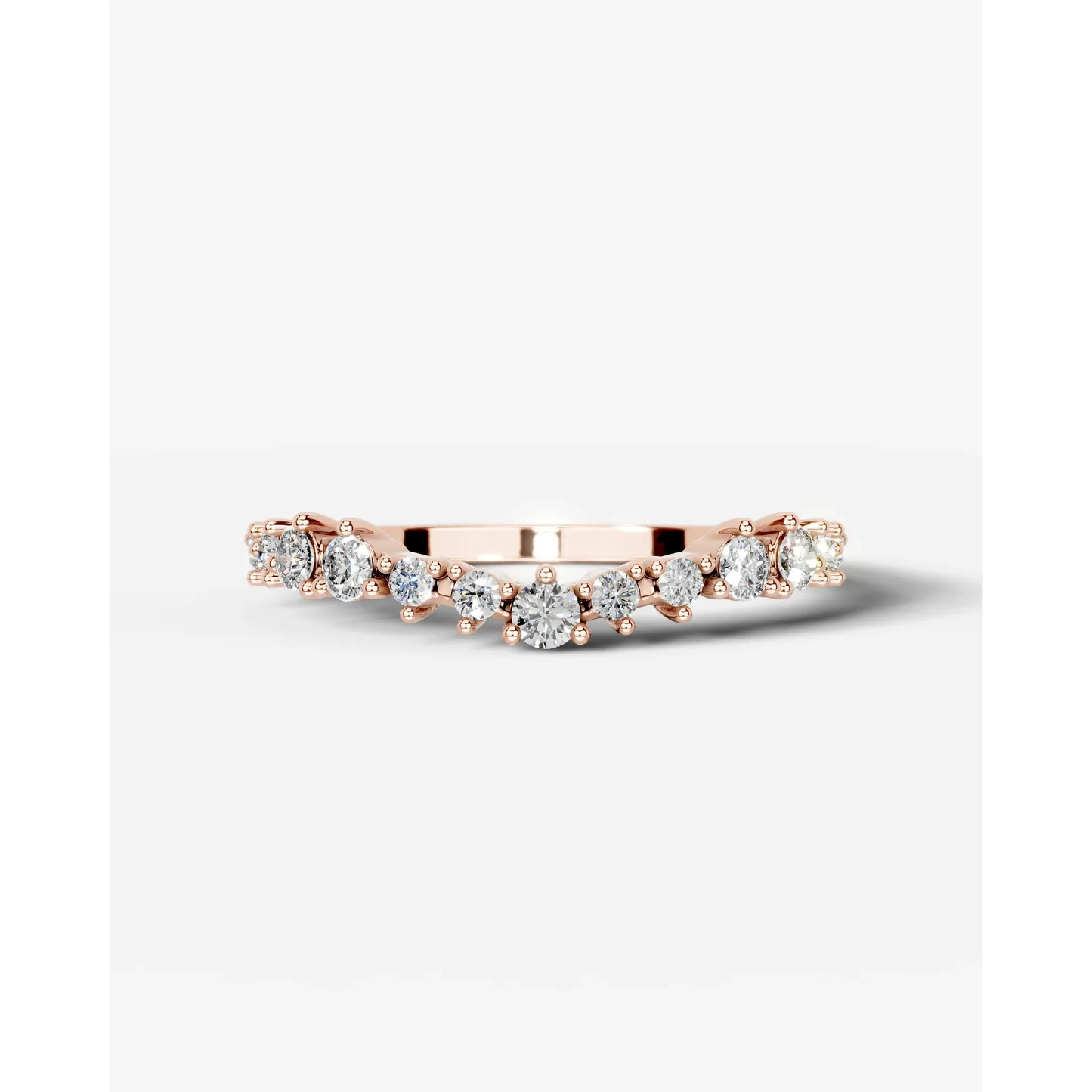 Millicent Lab Grown Round Diamond Wedding Ring - Rose Gold - 18K - 6ct