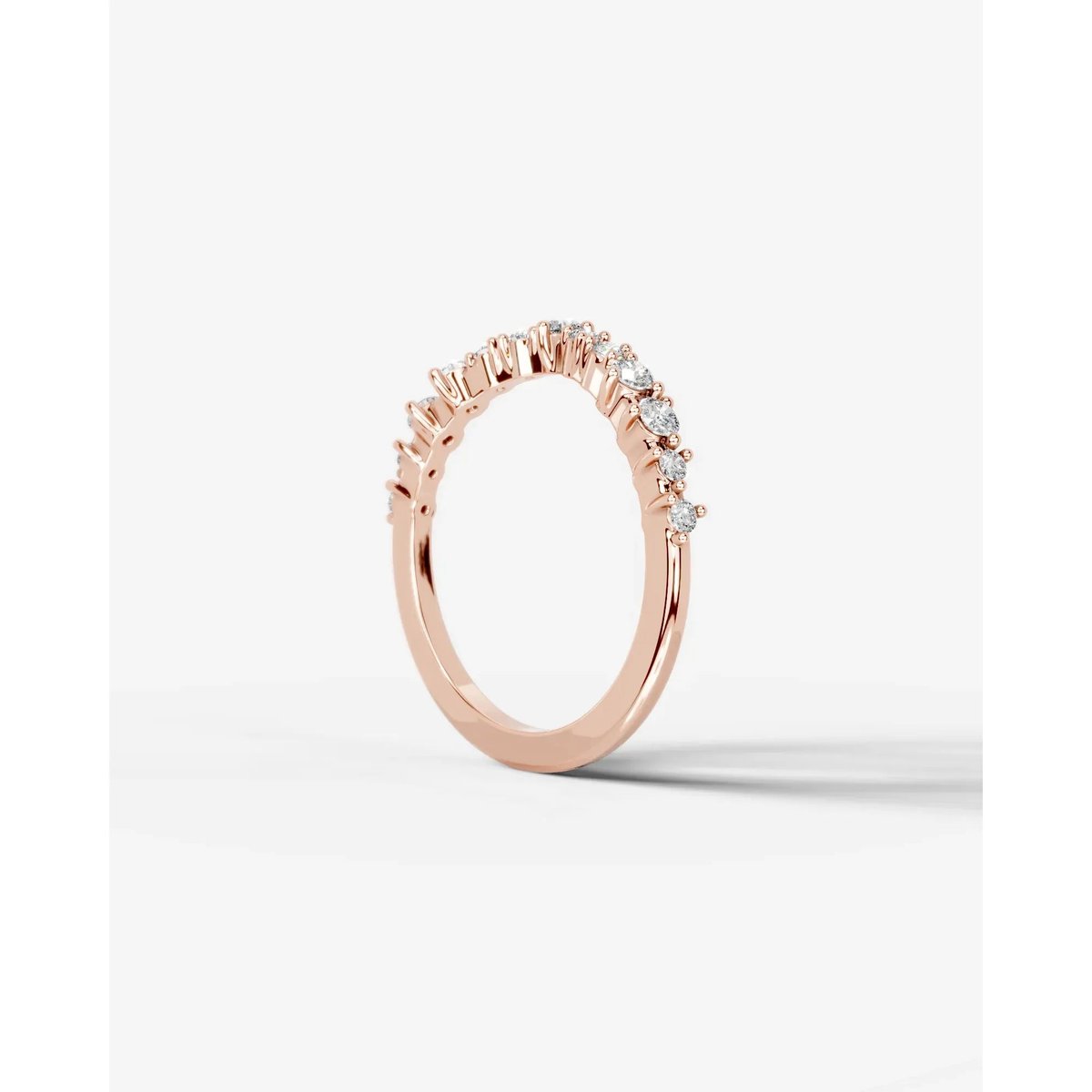 Millicent Lab Grown Round Diamond Wedding Ring - Rose Gold