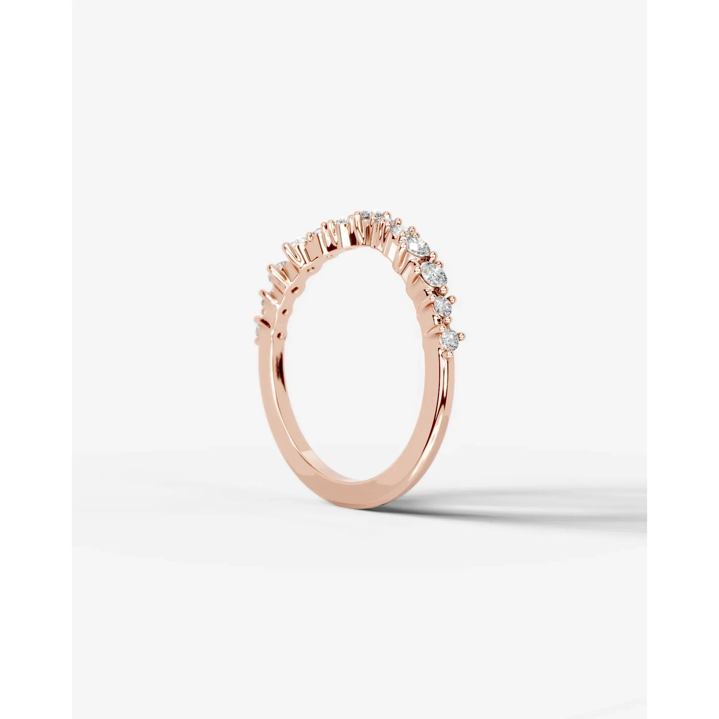 Millicent Lab Grown Round Diamond Wedding Ring - Rose Gold - 14K - 6ct