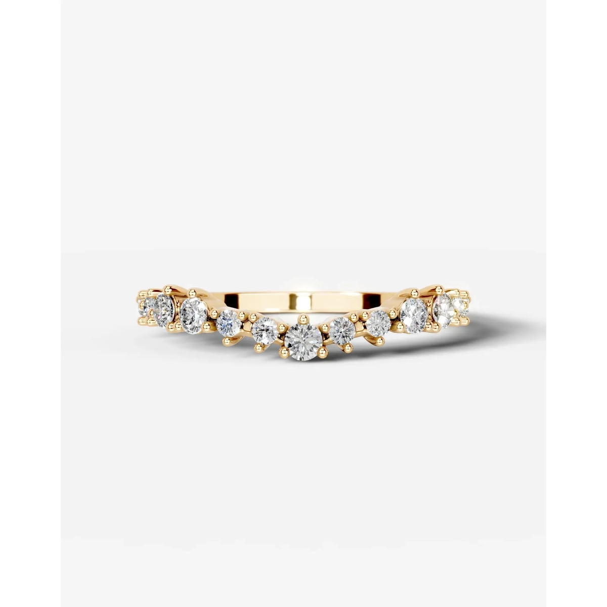 Millicent Lab Grown Round Diamond Wedding Ring - Yellow Gold