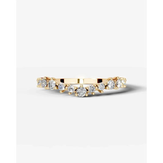Millicent Lab Grown Round Diamond Wedding Ring - Yellow Gold