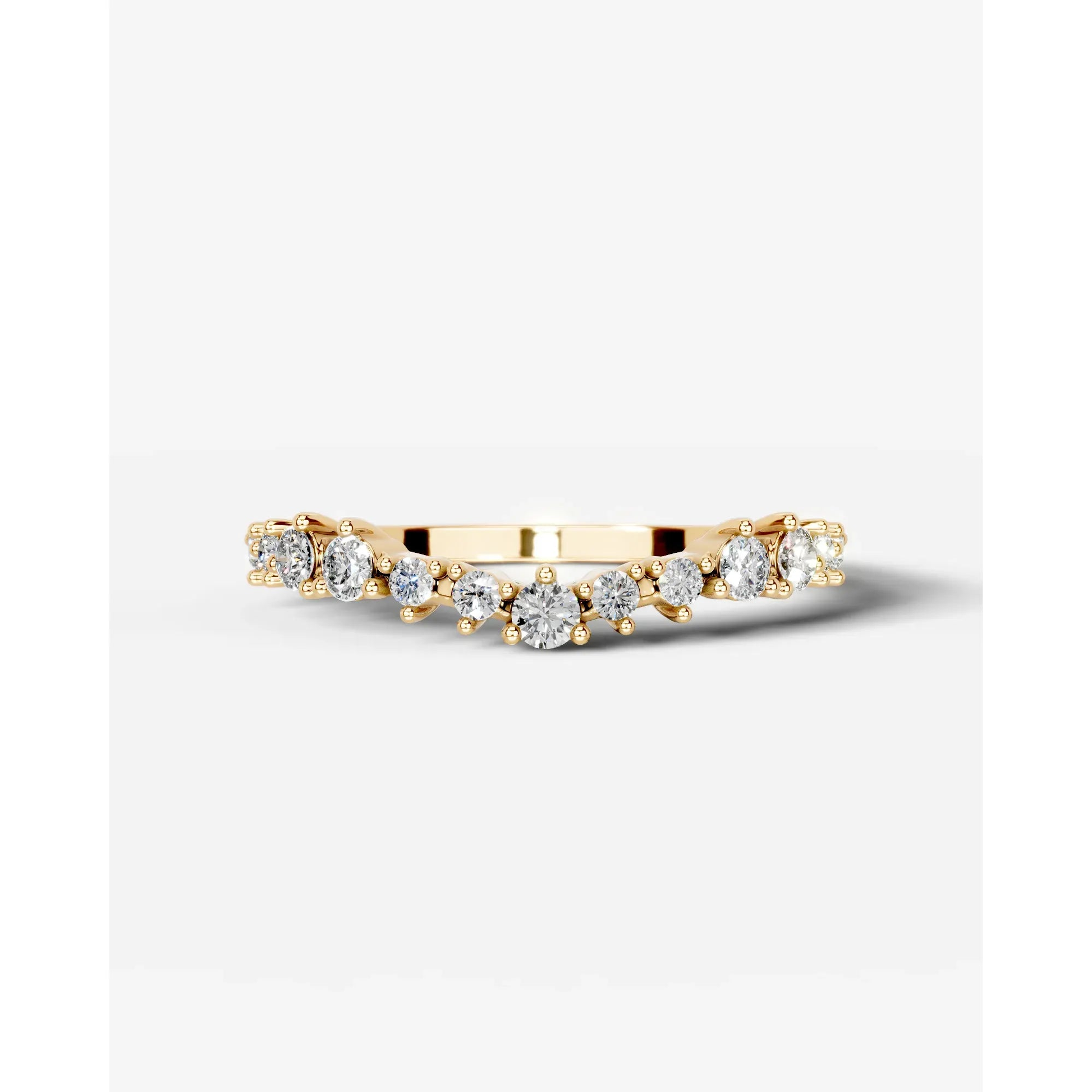 Millicent Lab Grown Round Diamond Wedding Ring - Yellow Gold - 18K - 6ct
