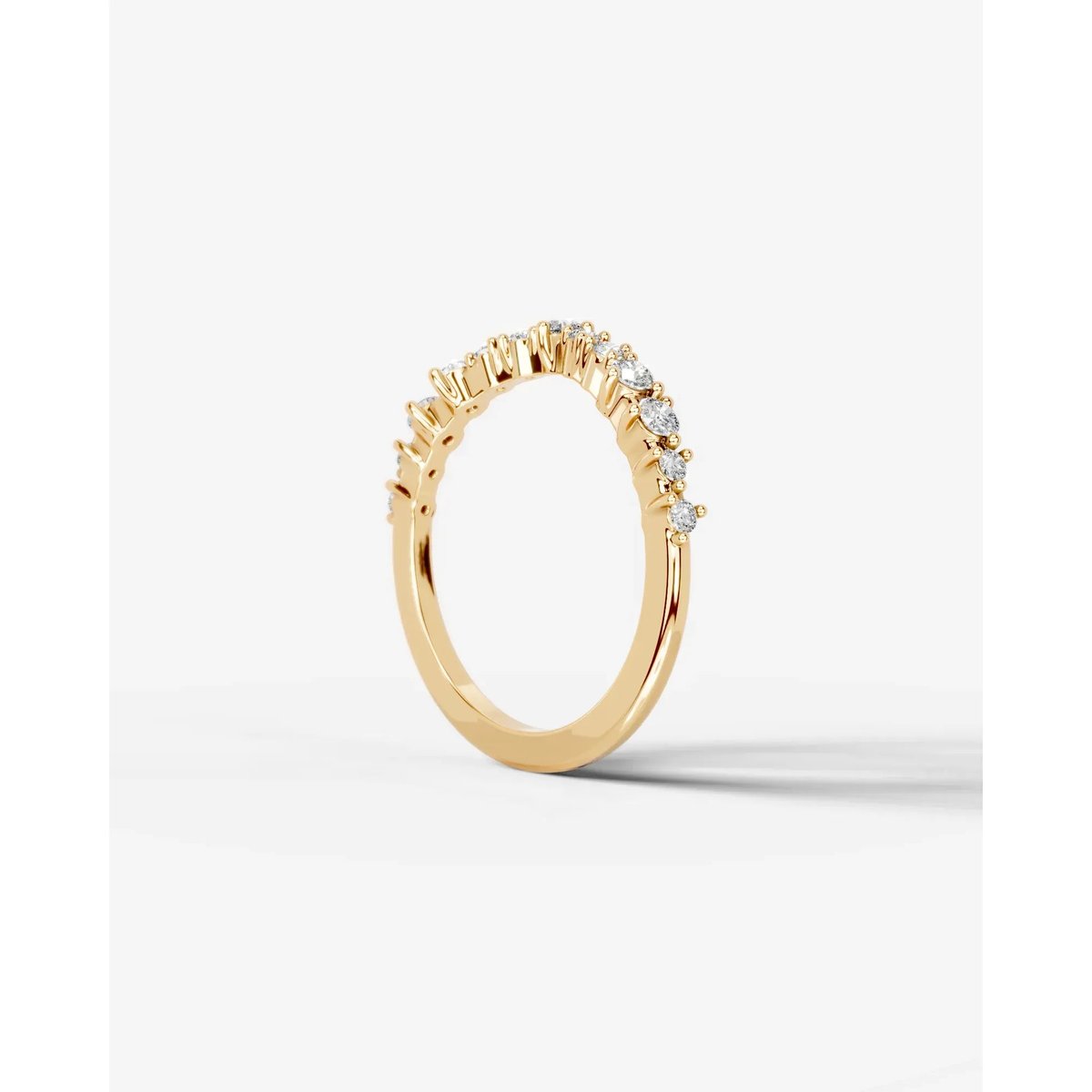 Millicent Lab Grown Round Diamond Wedding Ring - Yellow Gold