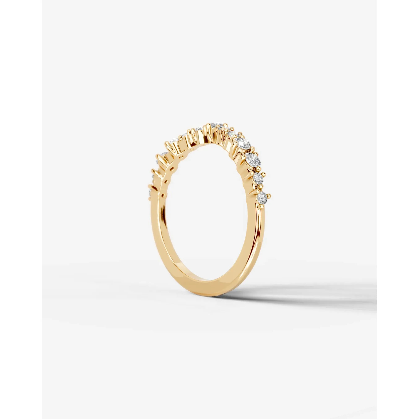 Millicent Lab Grown Round Diamond Wedding Ring - Yellow Gold - 14K - 6ct