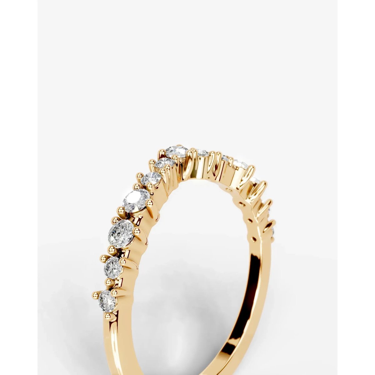 Millicent Lab Grown Round Diamond Wedding Ring - Yellow Gold