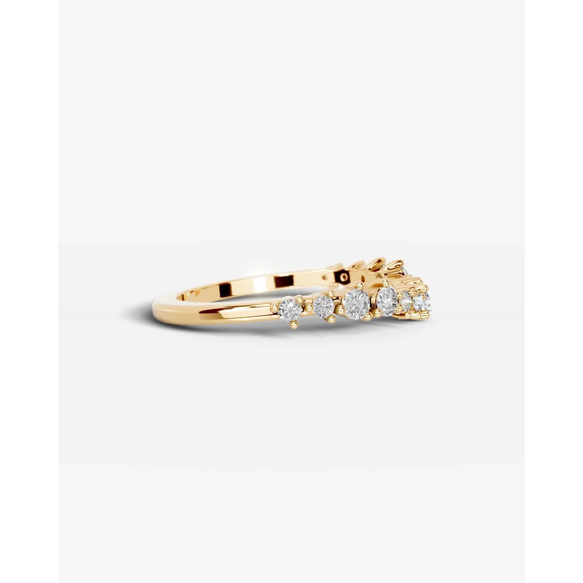 Millicent Lab Grown Round Diamond Wedding Ring - Yellow Gold