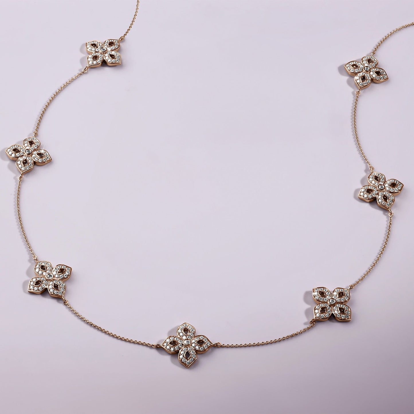 La Fleur Petite Diamond Silhouette Stationed Necklace