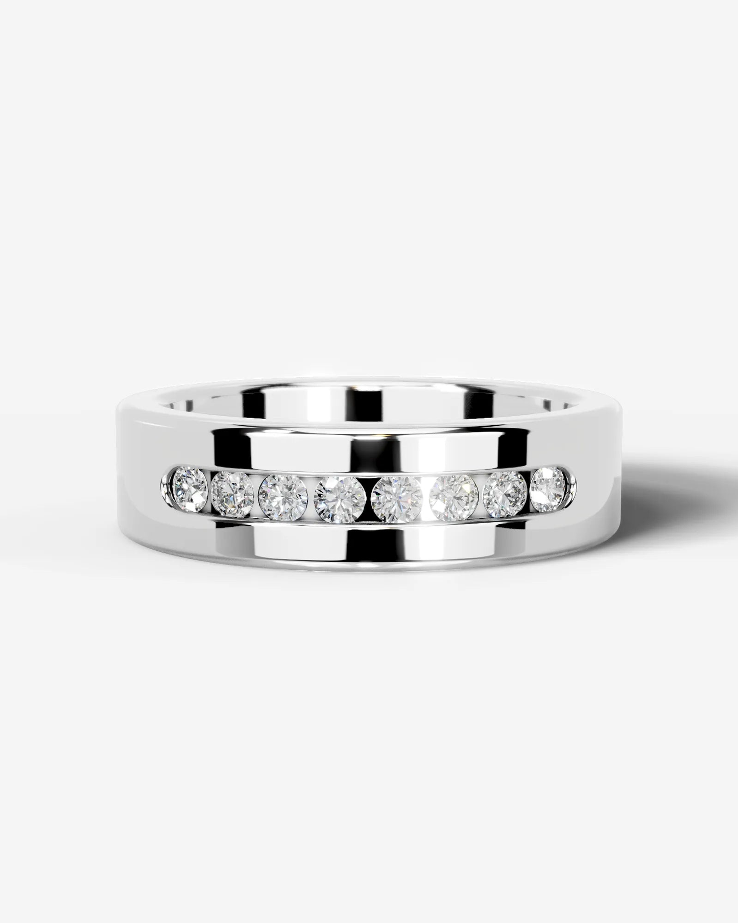 Nicky Lab Grown Round Diamond Wedding Ring - White Gold - 18K - 6ct