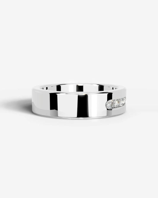 Nicky Lab Grown Round Diamond Wedding Ring - Platinum
