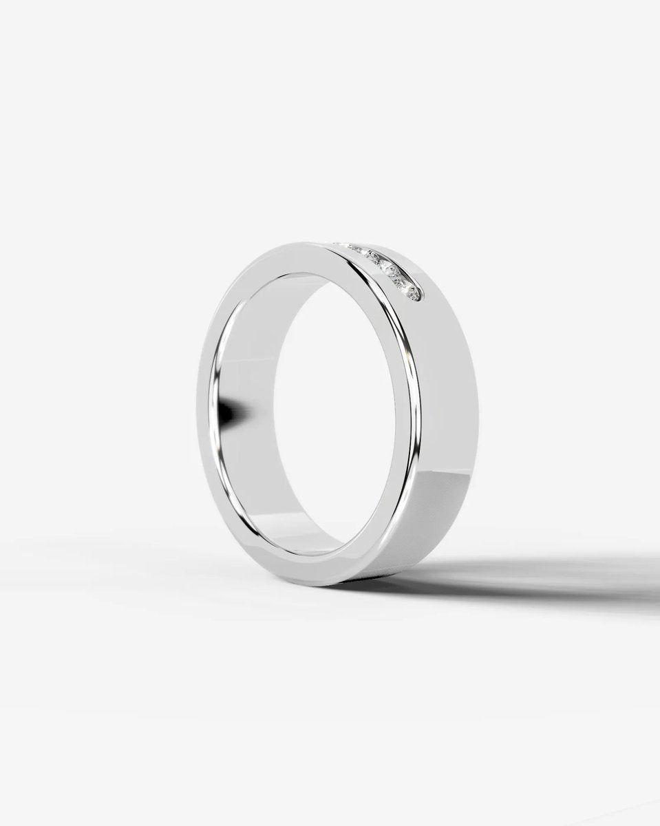 Nicky Lab Grown Round Diamond Wedding Ring - Platinum