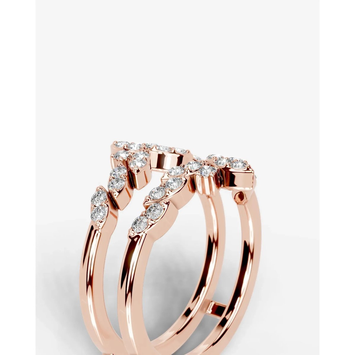Nikita Lab Grown Round Diamond Wedding Ring - Rose Gold