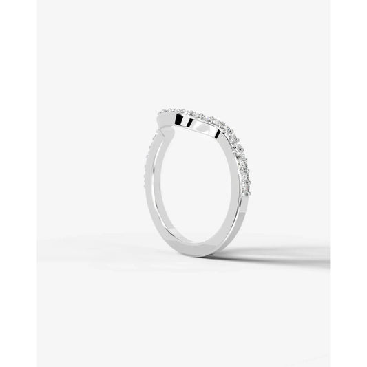 Nina Lab Grown Round Diamond Wedding Ring - Platinum