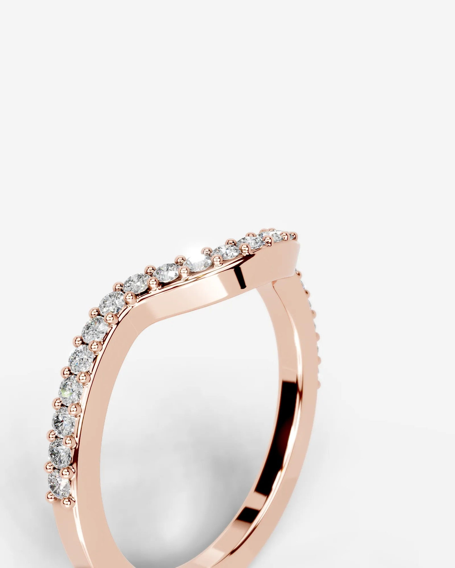 Nina Lab Grown Round Diamond Wedding Ring - Rose Gold - 18K - 6ct