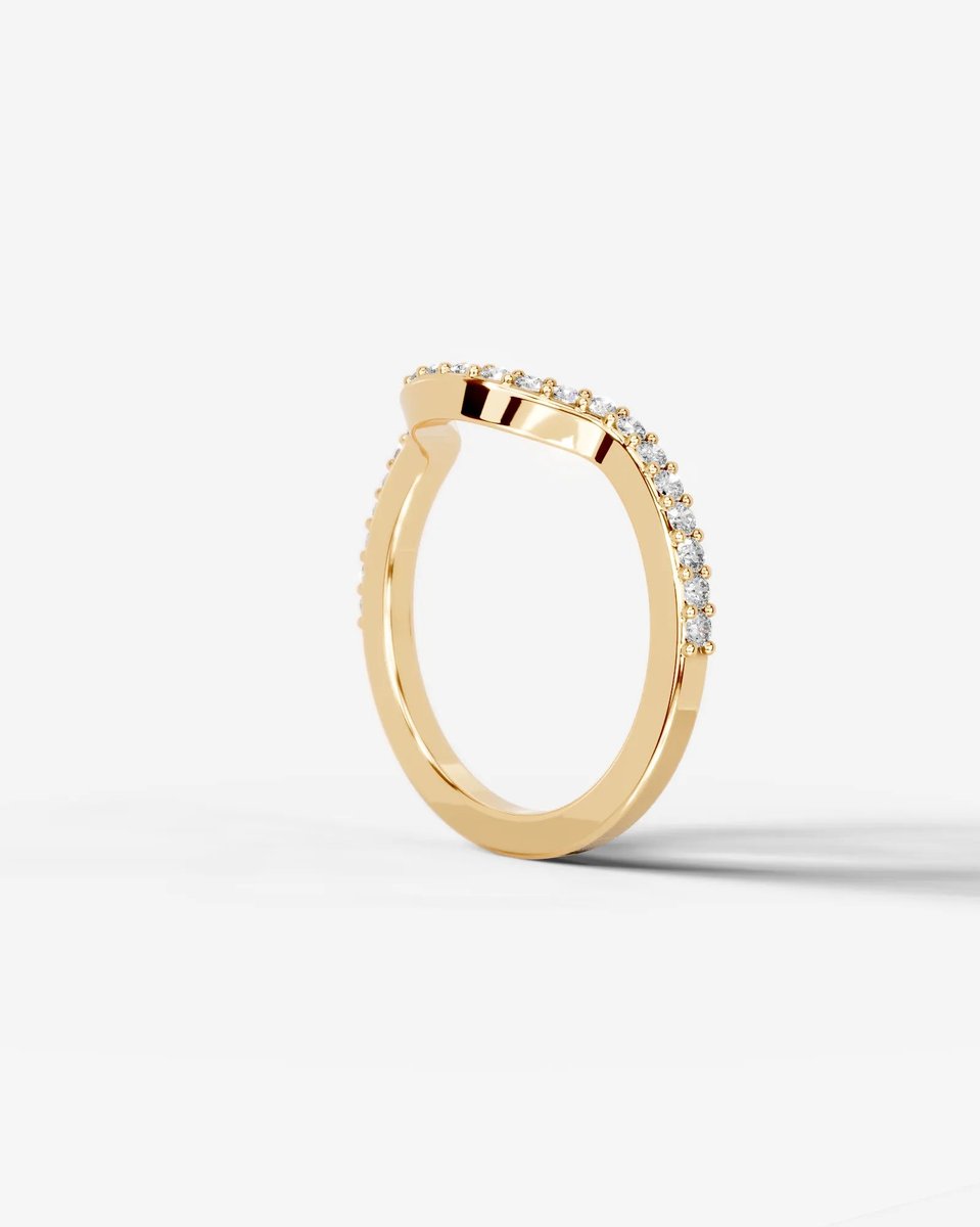 Nina Lab Grown Round Diamond Wedding Ring - Yellow Gold