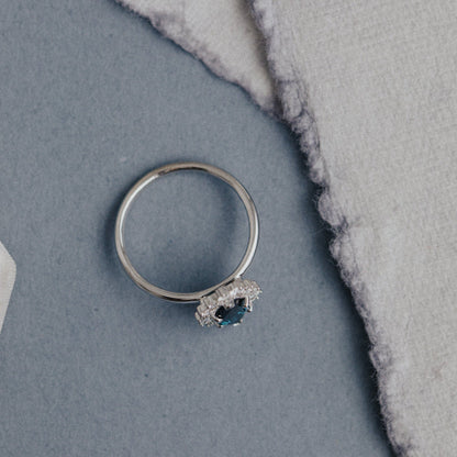 The Nova Marquise Blue Sapphire Ring