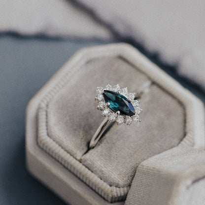 The Nova Marquise Blue Sapphire Ring