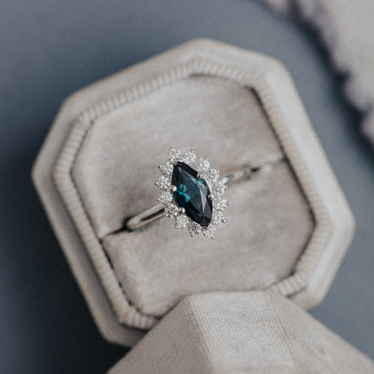 The Nova Marquise Blue Sapphire Ring