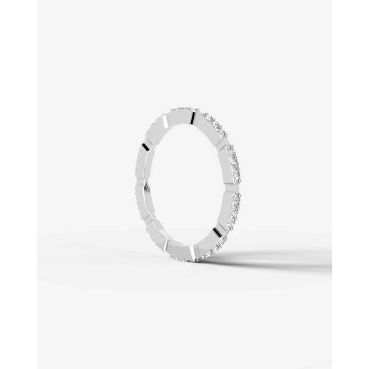 Octavia Lab Grown Round Diamond Wedding Ring - Platinum