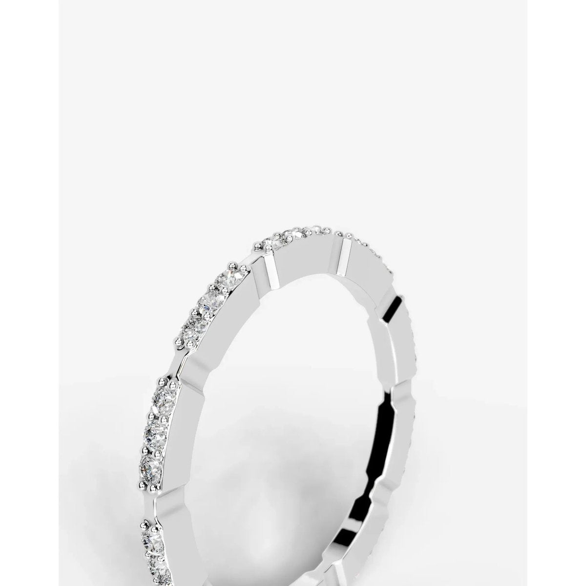 Octavia Lab Grown Round Diamond Wedding Ring - Platinum