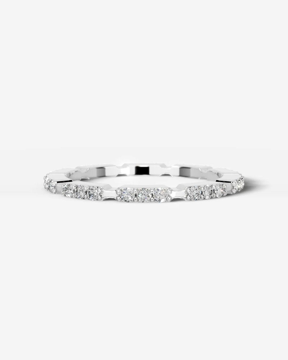 Octavia Lab Grown Round Diamond Wedding Ring - Platinum