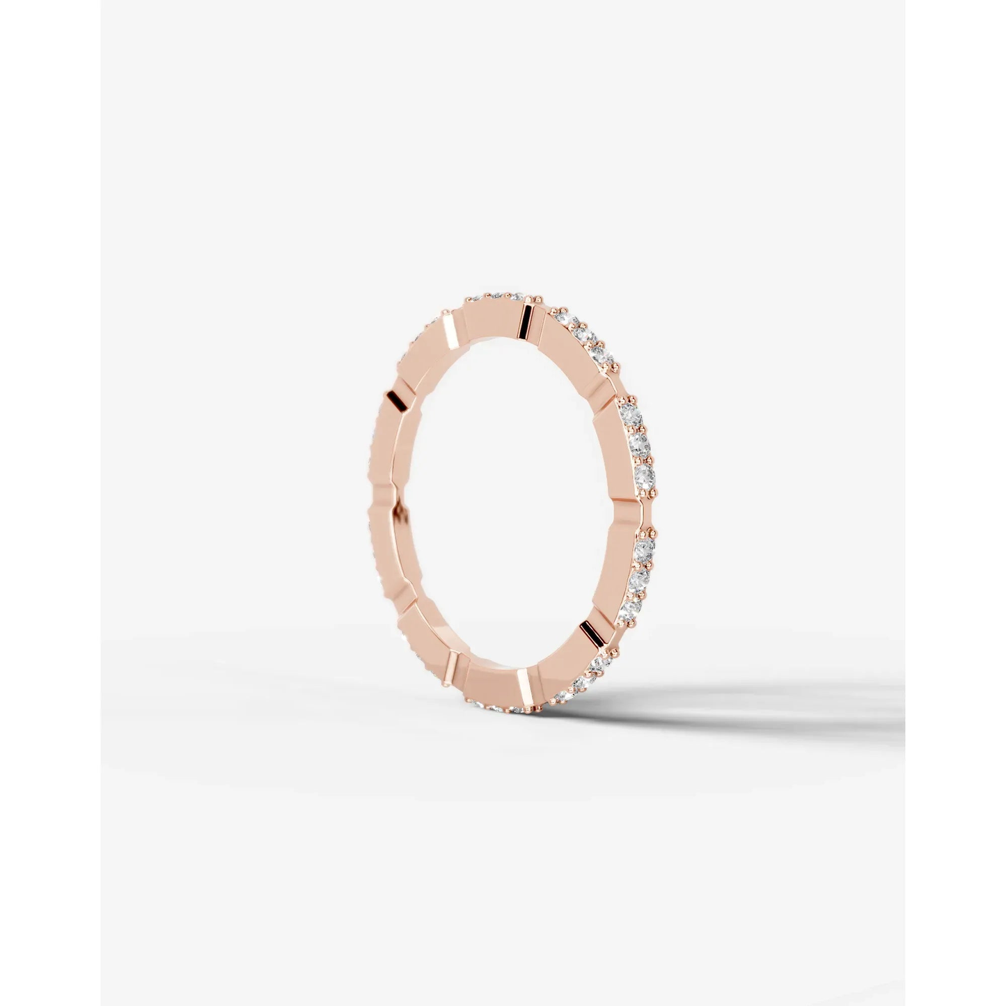 Octavia Lab Grown Round Diamond Wedding Ring - Rose Gold - 18K - 6ct