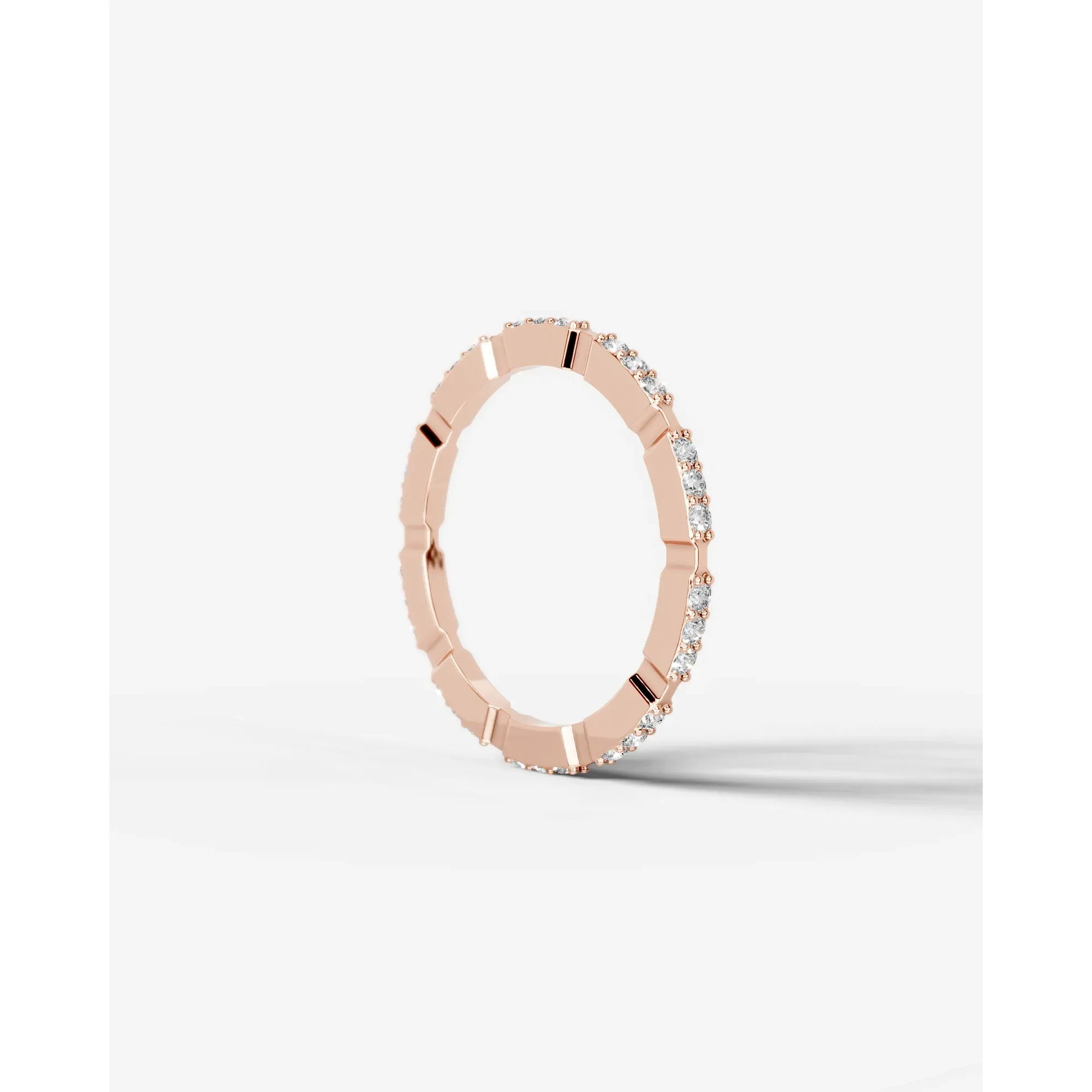 Octavia Lab Grown Round Diamond Wedding Ring - Rose Gold - 18K - 6ct