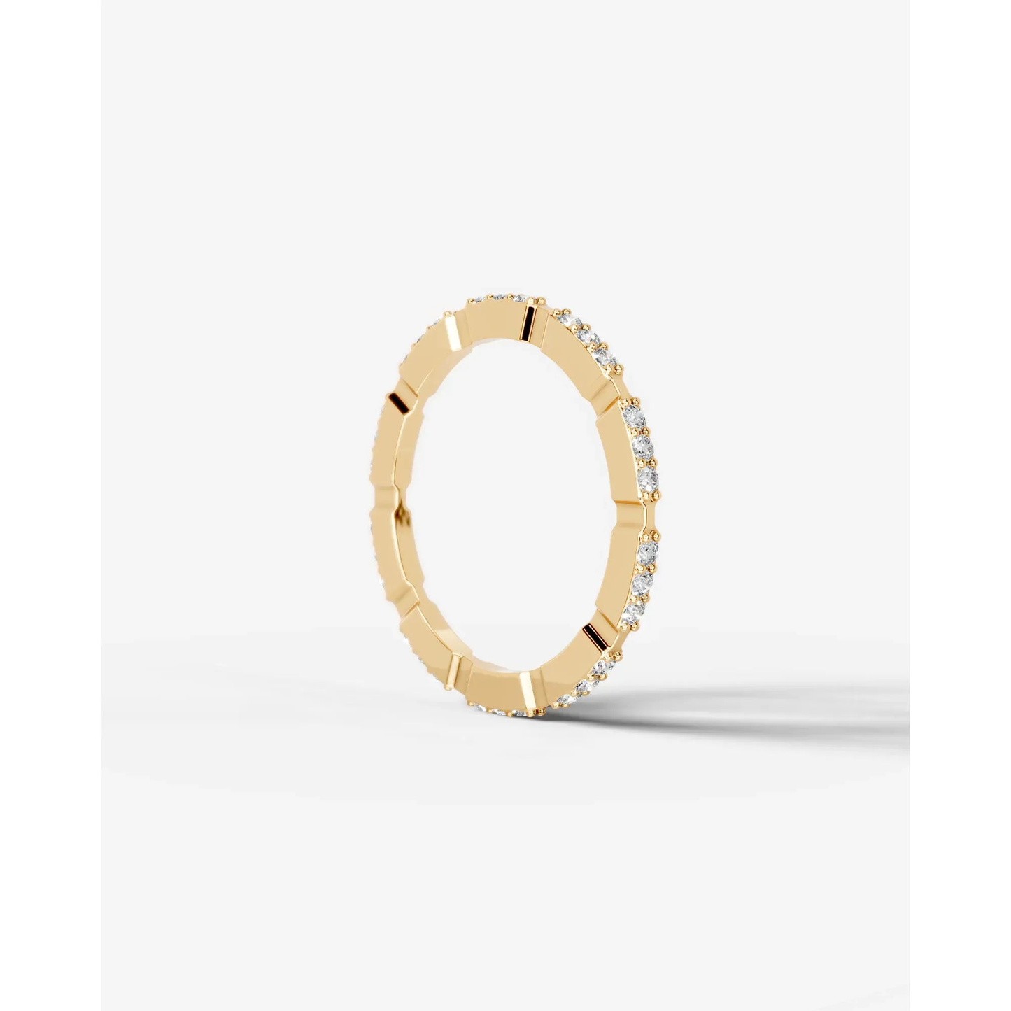 Octavia Lab Grown Round Diamond Wedding Ring - Yellow Gold - 18K - 6ct