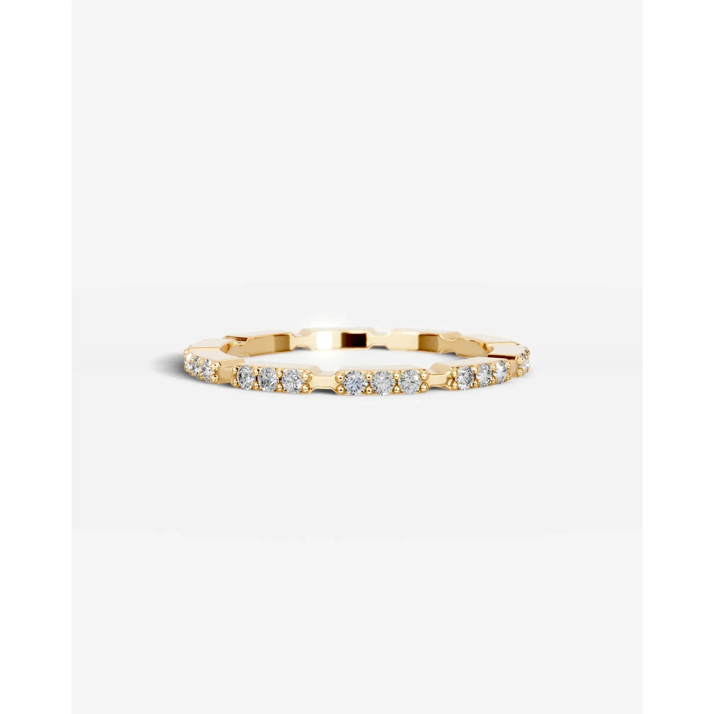Octavia Lab Grown Round Diamond Wedding Ring - Yellow Gold - 18K - 2ct