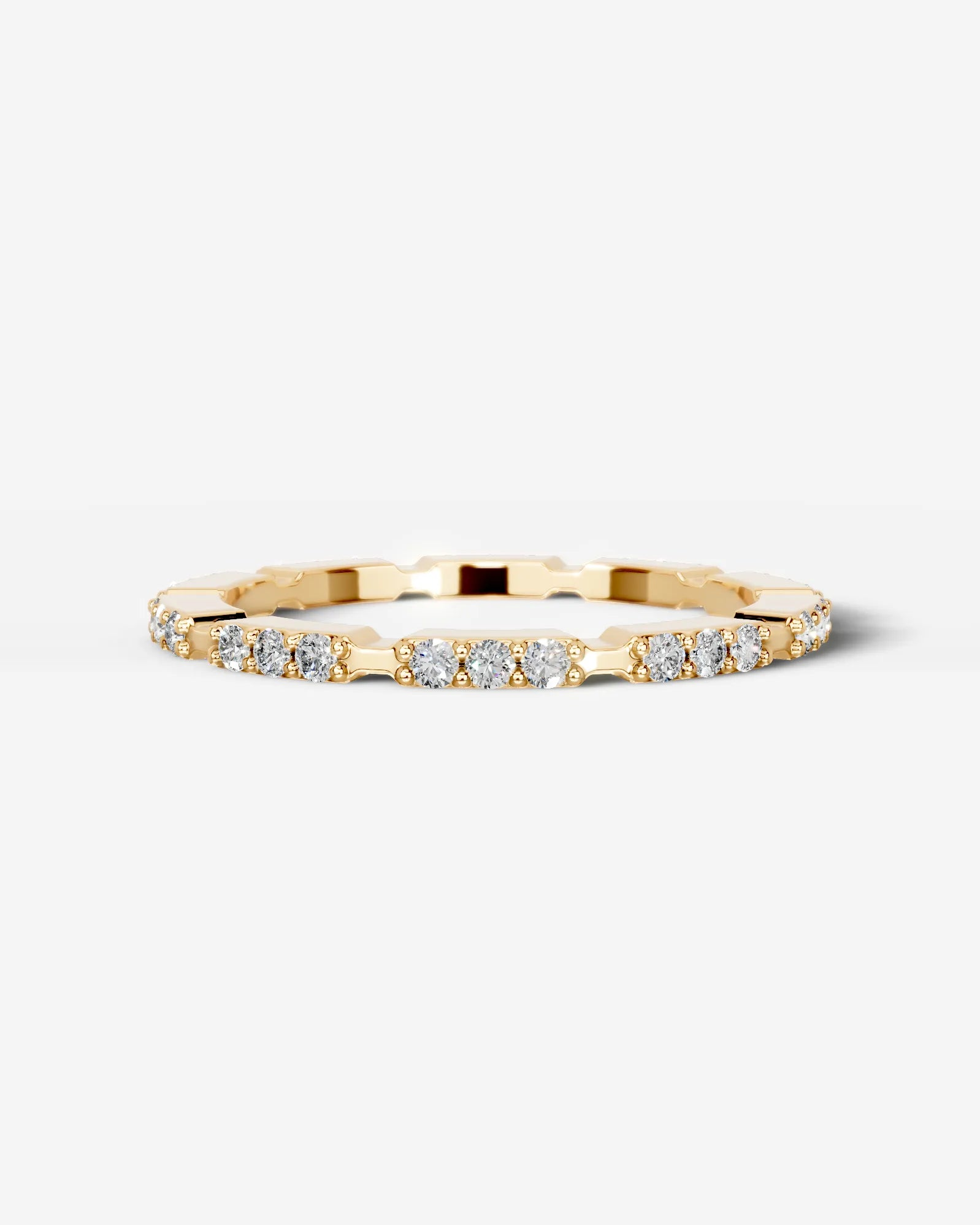 Octavia Lab Grown Round Diamond Wedding Ring - Yellow Gold - 18K - 3ct