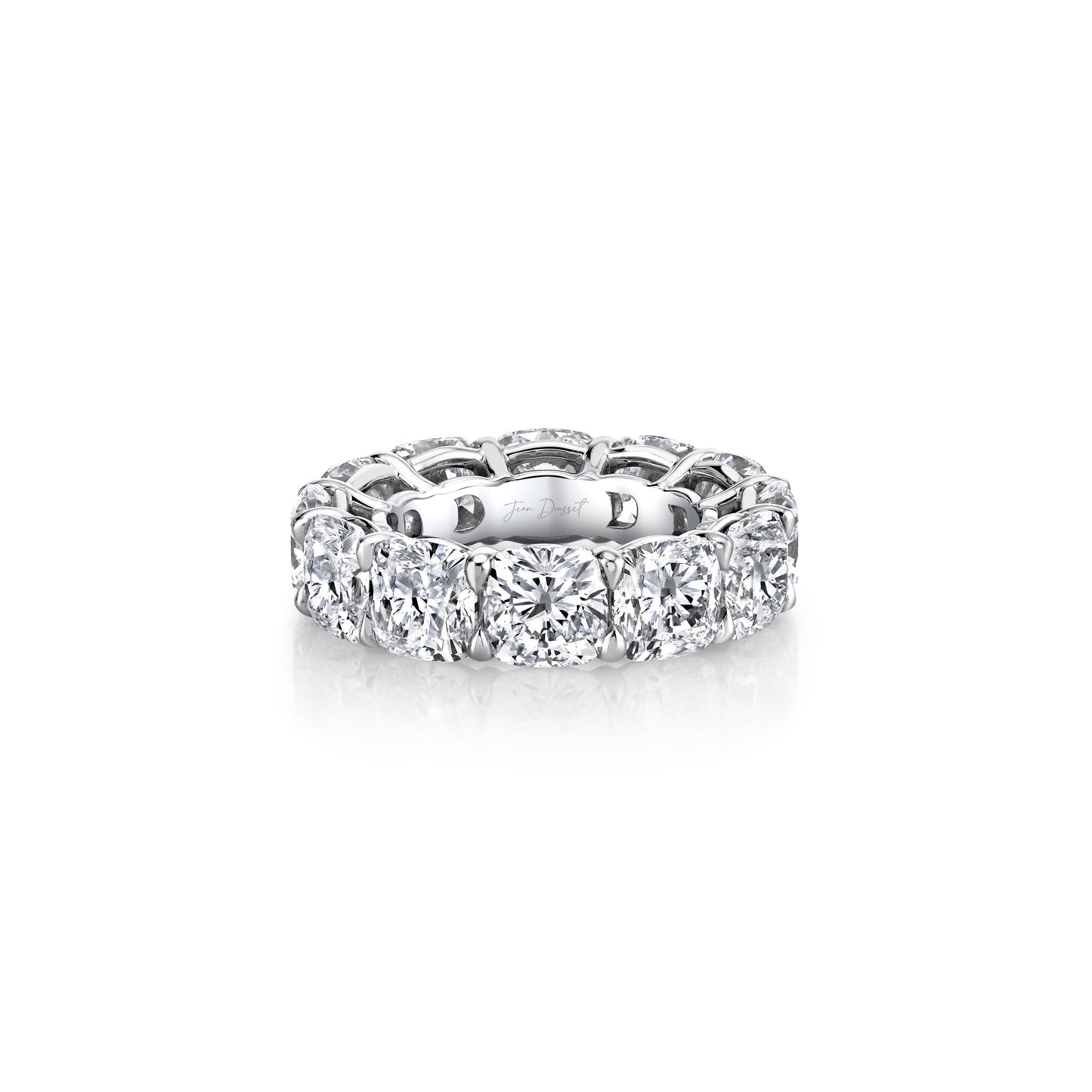 Lara Jewels High Jewellry High Jewelry | Cushion Cut Eternity Band - Platinum - Side View