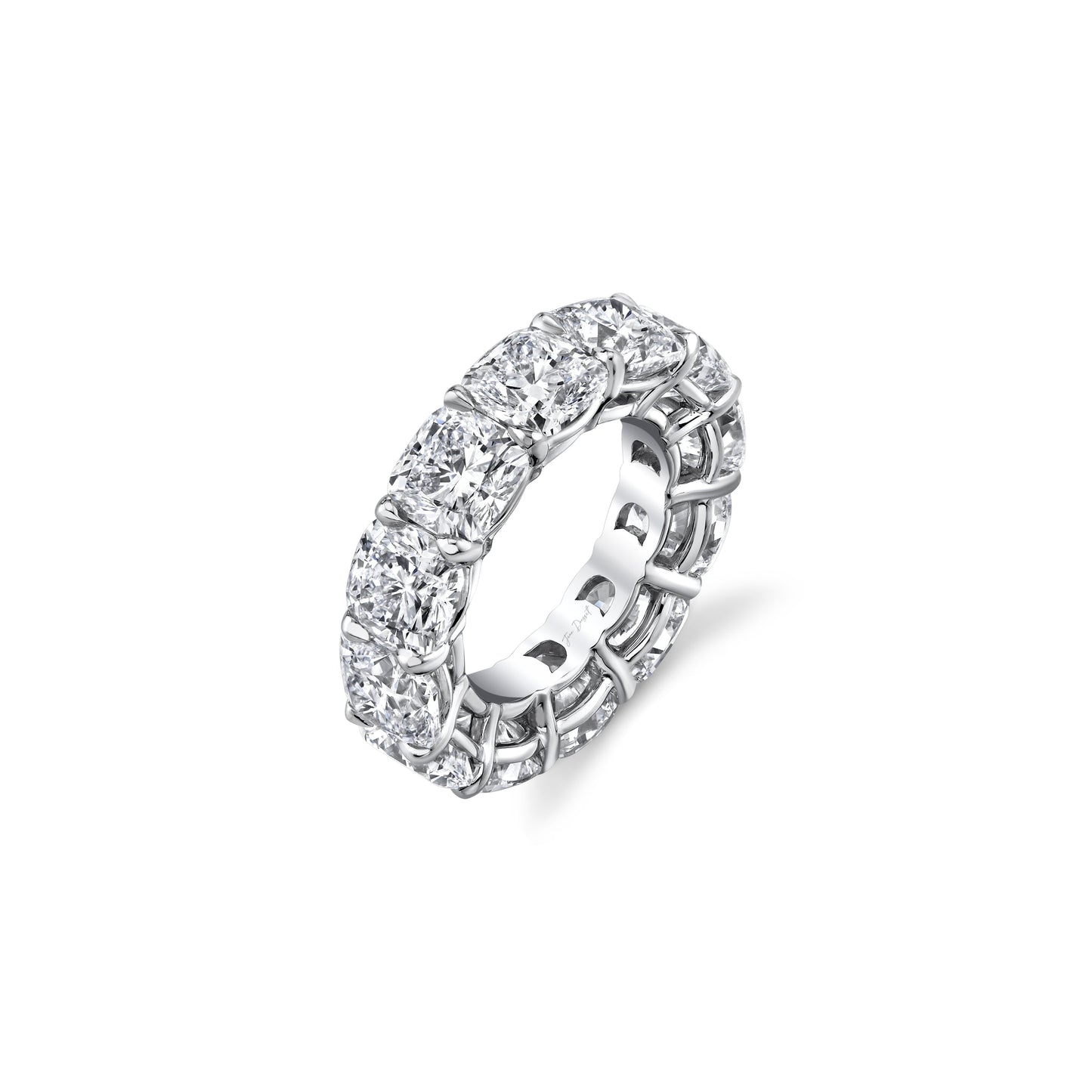 Lara Jewels High Jewellry High Jewelry | Cushion Cut Eternity Band - Platinum - Front View