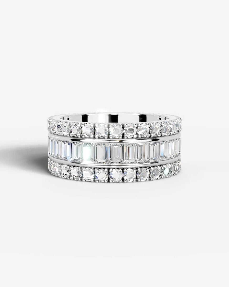 Paige Lab Grown Baguette Diamond Wedding Ring - Platinum