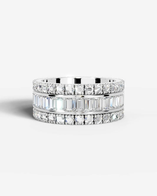 Paige Lab Grown Baguette Diamond Wedding Ring - Platinum