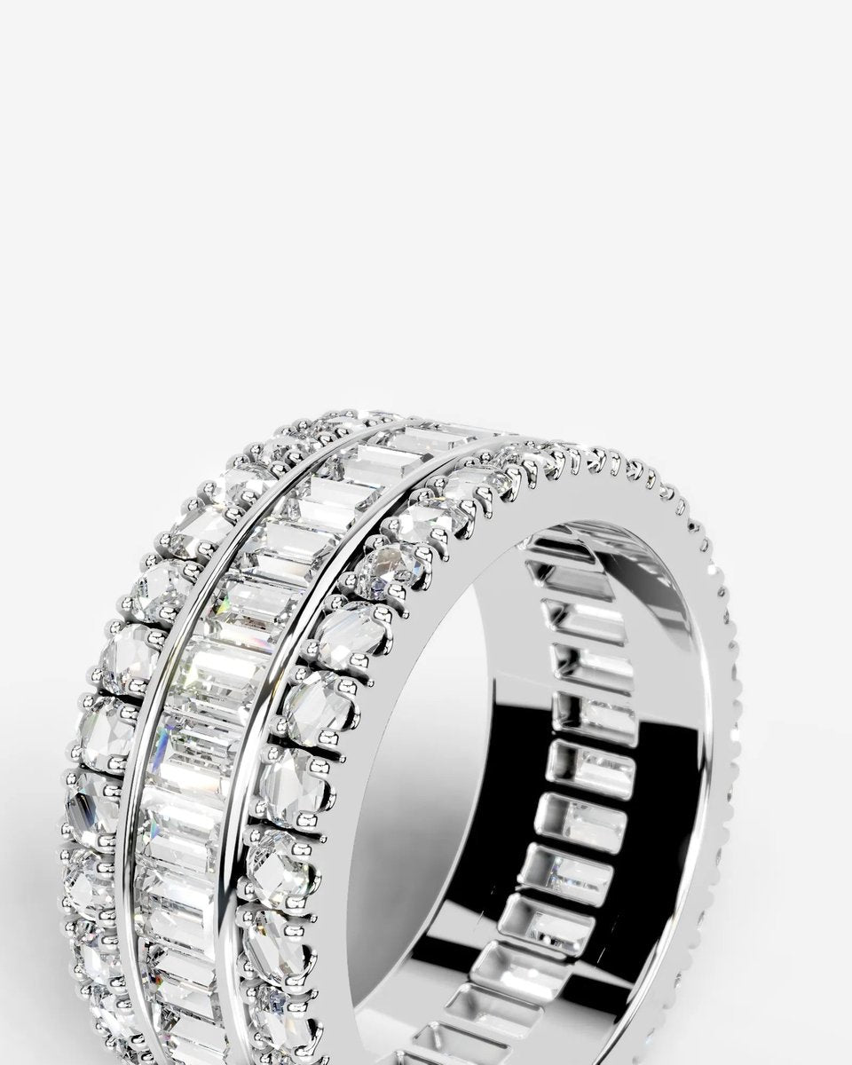 Paige Lab Grown Baguette Diamond Wedding Ring - Platinum