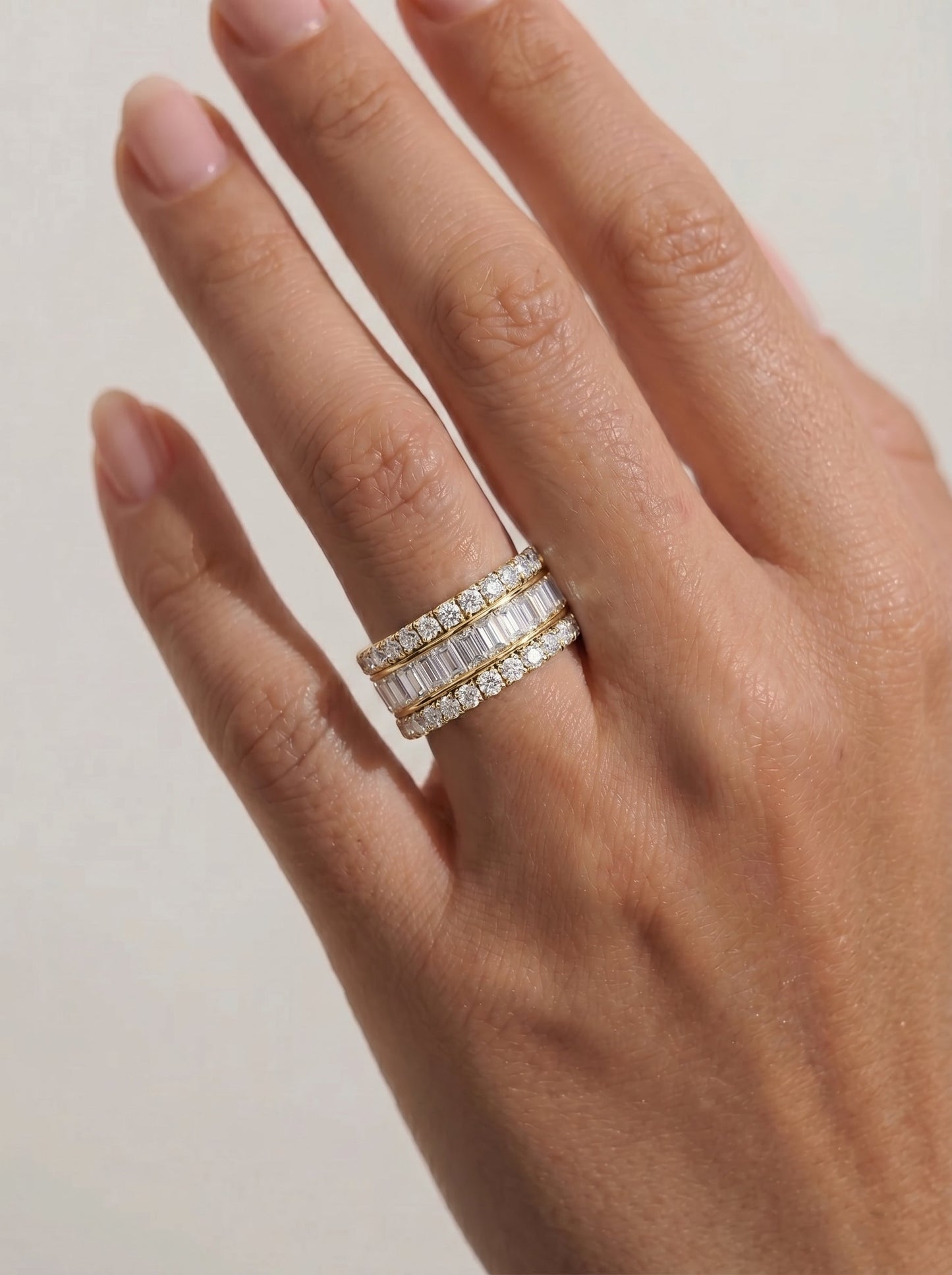 Paige Lab Grown Baguette Diamond Wedding Ring - Yellow Gold - 18K - 5ct
