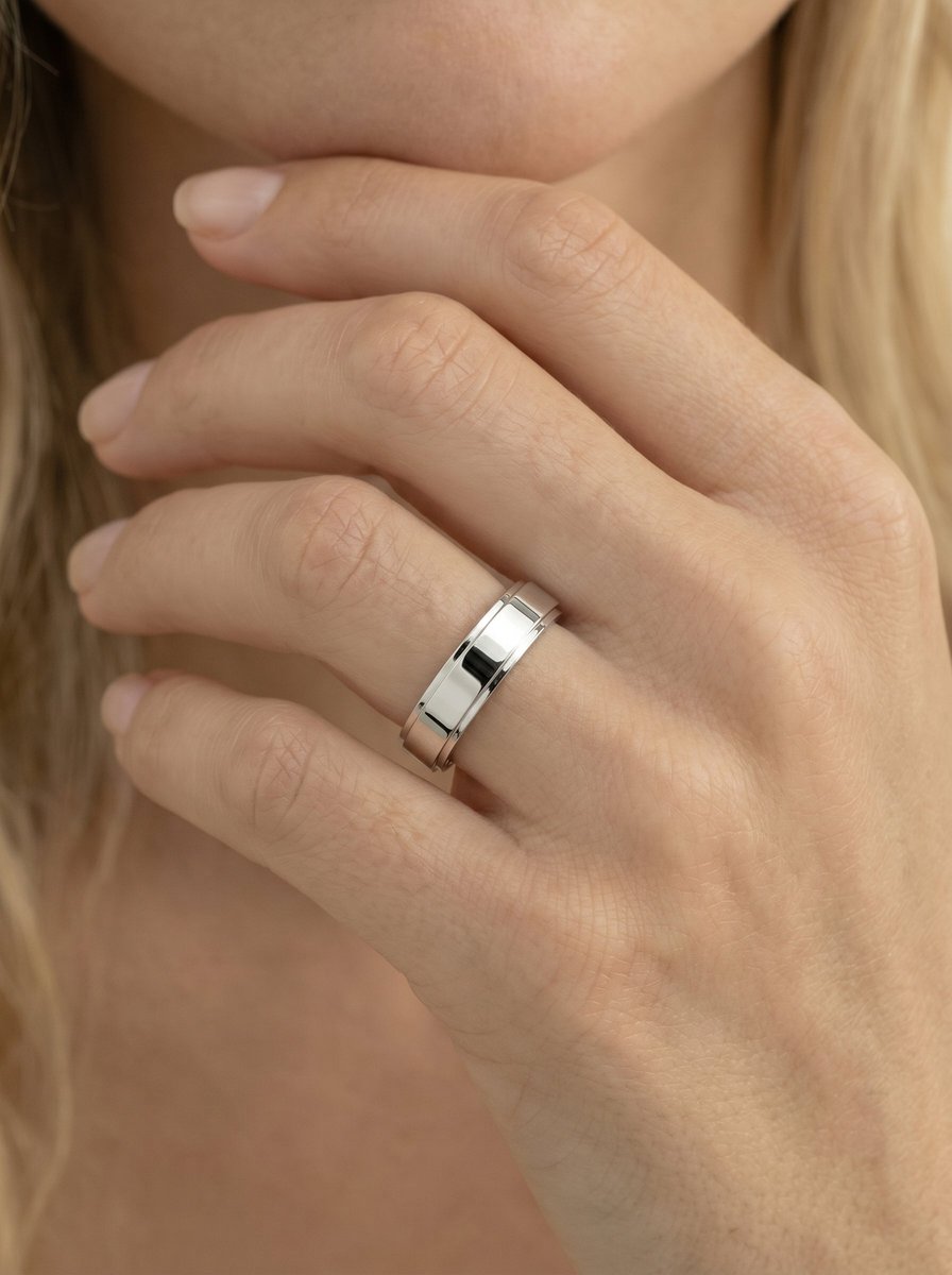 Pierre Wedding Band Lab Grown Diamond Wedding Ring - Platinum