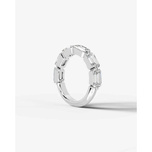 Quisha Lab Grown Emerald Diamond Wedding Ring - Platinum